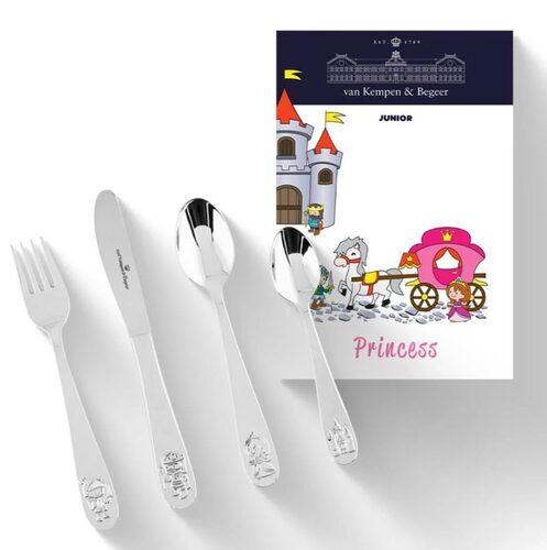 Kempen & Begeer Kinderbestek Princess 4 delig (online) kopen? OnlineBestek.nl
