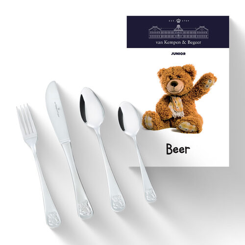 van Kempen & Begeer beer kinderbestek 4-pcs-set